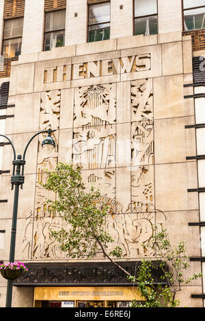 News Gebäude, auch bekannt als Daily News, East 42nd Street, Manhattan, New York City, New York, USA Stockfoto