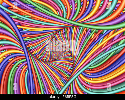 Schöne psychedelische Regenbogen Spirale Stockfoto