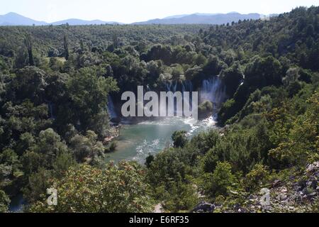 Kravice Wasserfälle am Fluss Trebižat in Bosnien und Herzegowina Stockfoto