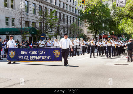 New York City Police Department marching Band, NYPD, Manhattan, New York City, New York, USA Stockfoto