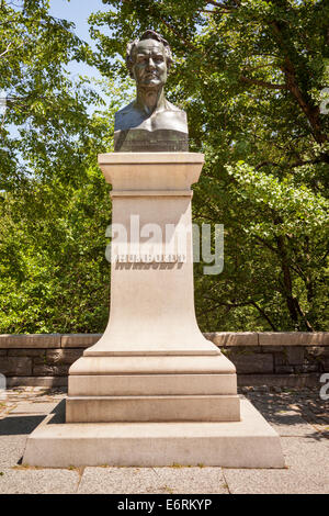 Alexander Von Humboldt Büste, Central Park West, Manhattan, New York City, New York, USA Stockfoto