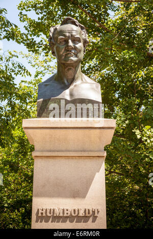 Alexander Von Humboldt Büste, Central Park West, Manhattan, New York City, New York, USA Stockfoto