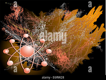 abstrakte Elektron Modell Stockfoto
