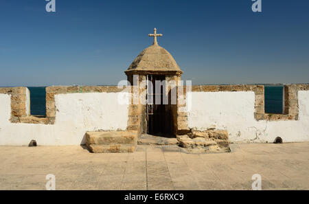 San Carlos Wände in der Altstadt von Cadiz, Spanien. Stockfoto