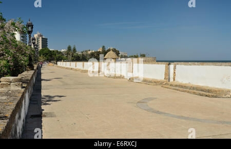 San Carlos Wände in der Altstadt von Cadiz, Spanien. Stockfoto