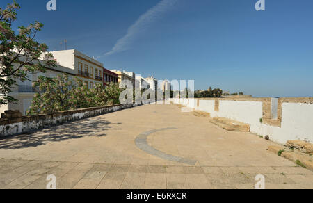 San Carlos Wände in der Altstadt von Cadiz, Spanien. Stockfoto