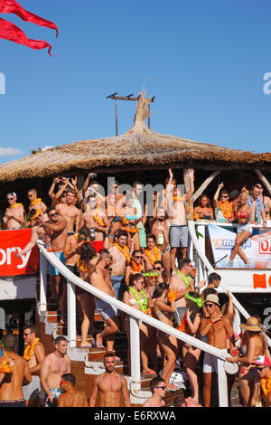 Zrce, Kroatien - Noa Strandbar - Insel Pag Stockfoto