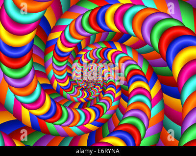 Schöne psychedelische Regenbogen Spirale Stockfoto