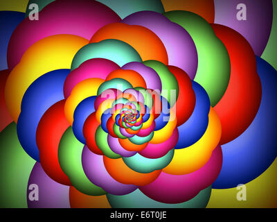 Schöne psychedelische Regenbogen Spirale Stockfoto