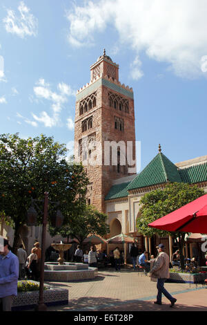 Marokko-Pavillon Bereich bei den World Showcase Epcot Center, Disney World. Stockfoto