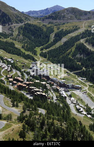 Bahnhof von Isola 2000, Nationalpark Mercantour, Alpes-Maritimes, Provence-Alpes-Côte d ' Azur, Frankreich. Stockfoto