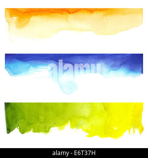 Aquarell und Farben Stockfoto