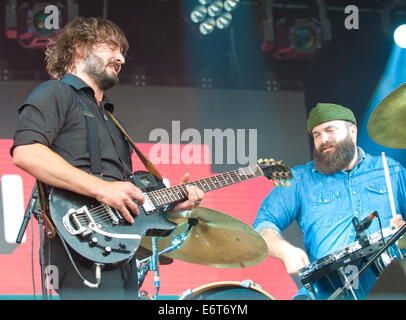 Royal Jersey Showground, Trinity, Jersey, 30. August 2014. Royal Jersey Showground, Trinity, Jersey. 30. August 2014. Jersey Live Festival Trinity Kanalinseln. Australische Band Graveltones erklingt in Jersey Live Festival © Charlie Bryan/Alamy Live News Bildnachweis: Charlie Bryan/Alamy Live News Stockfoto