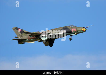 Payerne, Schweiz, 30. August 2014. SU-22 Fitter fliegen die Air Show im AIR14 am Samstag, den 30. August Stockfoto