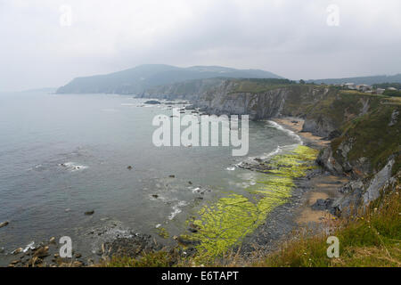 Schönen Atlantikküste in der Nähe von Ortigueira, Rias Altas Region, Galicien, Spanien. Stockfoto