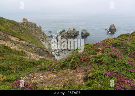 Schönen Atlantikküste in der Nähe von Ortigueira, Rias Altas Region, Galicien, Spanien. Stockfoto