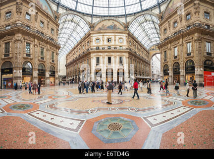 Vittorio Emanuele Galerie La Galleria Milano-Mailand Stockfoto