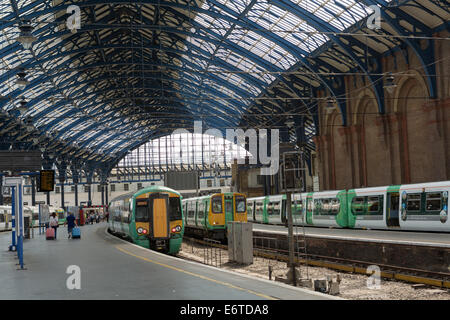 Das Innere der Bahnhof Brighton, entworfen von David Mocatta Stockfoto