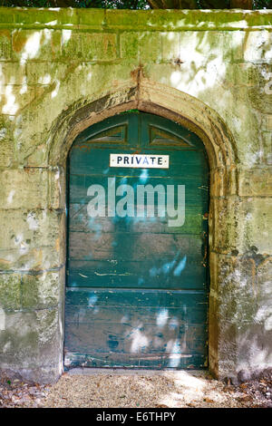 Private Schild an einer Tür Stockfoto