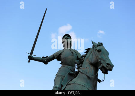 Alten Denkmal von Jeanne d ' Arc (Joan of Arc) Stockfoto