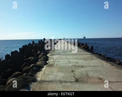 Stein-Straße Ruinen in Richtung der Ostsee Stockfoto