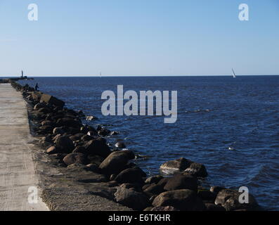 Stein-Straße Ruinen in Richtung der Ostsee Stockfoto