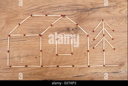 Haus Aus Streichholzer Stockfoto Bild 25640923 Alamy