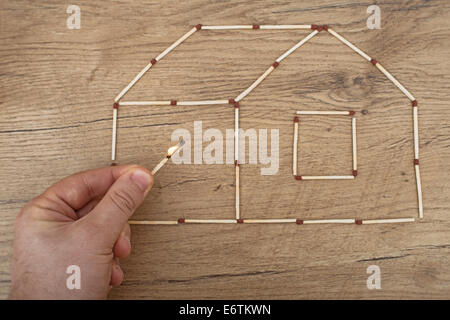 Haus Aus Streichholzer Stockfoto Bild 25640923 Alamy