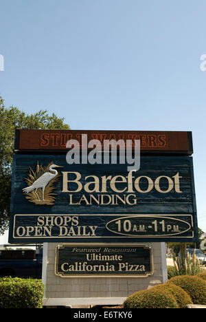 Barefoot Landing Zeichen Myrtle Beach South Carolina USA Stockfoto