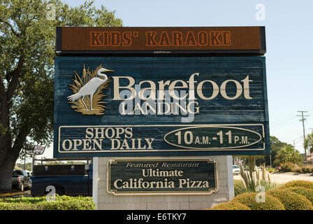 Barefoot Landing Zeichen Myrtle Beach South Carolina USA Stockfoto