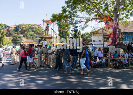 Der Goa-Karneval ist ein 4-Tages-Spektakel Spaß, Vergnügen, Unterhaltung und fest und wird nicht überall sonst in Indien gefeiert. Stockfoto