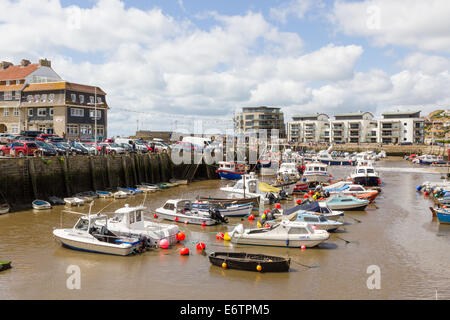 Bridport Harbour in West Bay, an der Jurassic Coast in Dorset Stockfoto