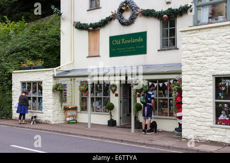 Alten Rowlands Geschenk und Weihnachtsshop in Cheddar, Somerset, England. Stockfoto