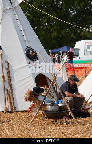 Indianer Tipi wigwam Stockfoto