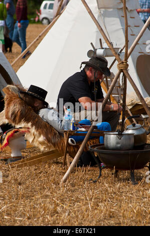 Indianer Tipi wigwam Stockfoto