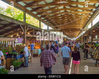 Farmers Market Steamboat Landing in der Region der Finger Lakes in Ithaca, New york Stockfoto