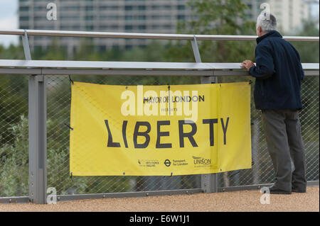 Stratford, London, UK, 30. August 2014.  Der Bürgermeister von London Liberty Festival, Teil des nationalen Paralympischen Tag 2014 bei der Queen Elizabeth Olympic Park präsentiert Behinderung Kunst und integrativen Sport.  Bildnachweis: Stephen Chung/Alamy Live-Nachrichten Stockfoto
