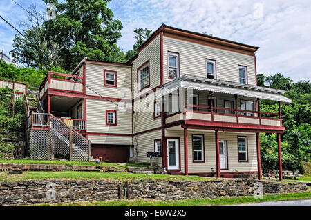 Greene Hotel, Cherry & Hauptstraßen, Ronceverte, West Virginia Stockfoto