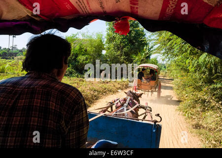 Horse-drawn Wagen, Inwa, Myanmar, Asien Stockfoto