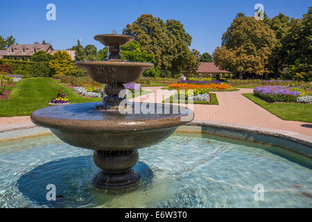 Brunnen am Niagara Parks Schule des Gartenbaus in Niagara Falls Ontario Kanada Stockfoto