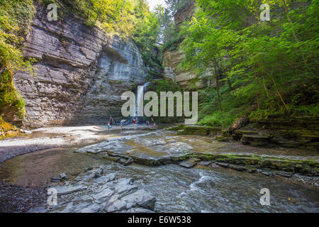 Eagle Cliff verliebt sich in Havanna Glen in der Stadt Montour fällt in der Finger Lakes of New York Stockfoto