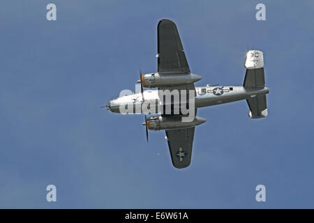 CLEVELAND, OHIO - 30 August: Die B-25 Yankee Warrier, am 30. August 2014 in Cleveland, Ohio an der Cleveland National Airshow Stockfoto