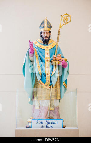 SAN NICOLAS, BUENOS AIRES, Argentinien - 30. August 2014: Skulptur des Heiligen Nikolaus von Bari Stockfoto