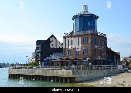 Blick & Meer Visitor Center Tower, Littlehampton Hafen, Littlehampton, West Sussex, England, Vereinigtes Königreich Stockfoto