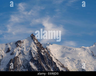 Aiguille du Midi aus Le Charlanon, Tour Mont Blanc, Chamonix, Frankreich Stockfoto