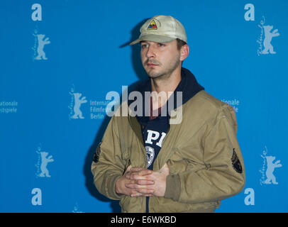 Foto-Aufruf für Nymphomanic Volume 1, 64. Internationalen Filmfestspiele Berlin (Berlinale) im Hyatt Potsdamer Platz Featuring: Shia LaBeouf wo: Berlin, Deutschland bei: 9. Februar 2014 Stockfoto