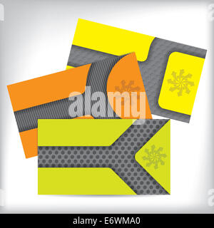 Visitenkarte 3er Pack mit verschiedenen designs Stockfoto