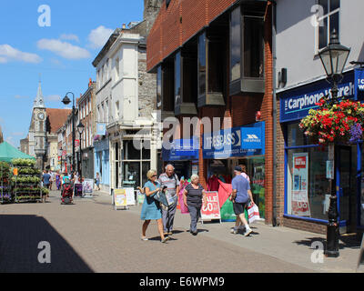 Dorchester Dorset Cornhill Südstraße Stockfoto