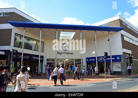 Eingang zum hohen Chelmer Einkaufszentrum, Exchange Weg, Chelmsford, Essex, England, Vereinigtes Königreich Stockfoto