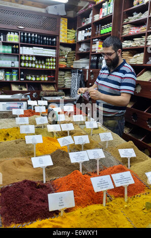 Gewürze Shop in Jerusalem, Israel Stockfoto